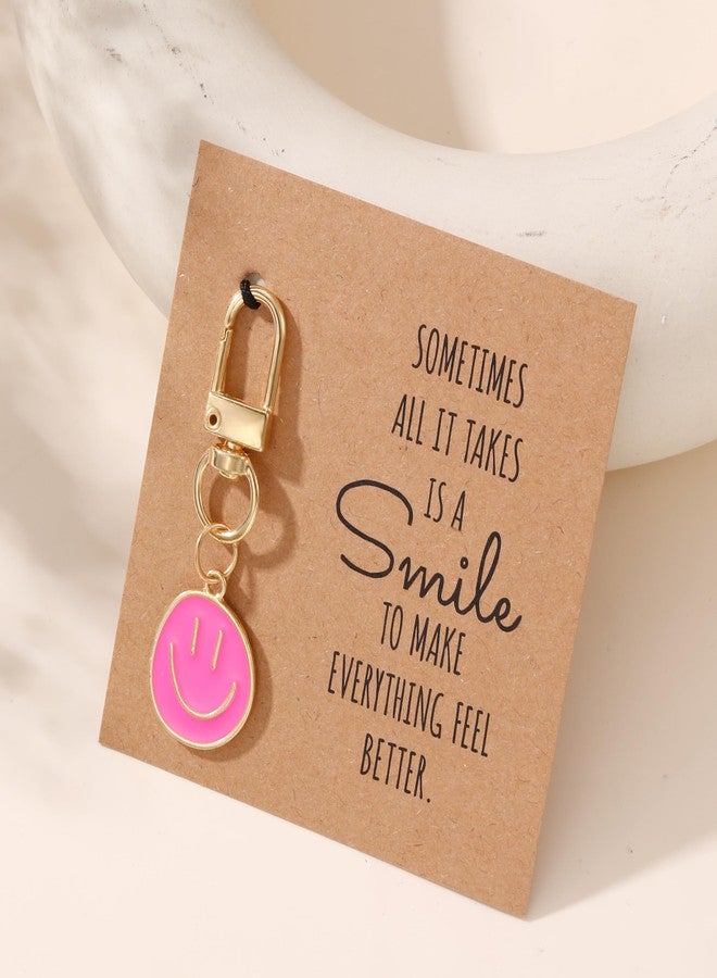 GINAZL Cute Keychain, Bag Charm Purse Accessory, Encouragement Mindfulness Gifts, Birthday Christmas Gifts for Best Friends, Handbag kawaii Keychain Bulk 5-Pack (1W1R) - Image 4